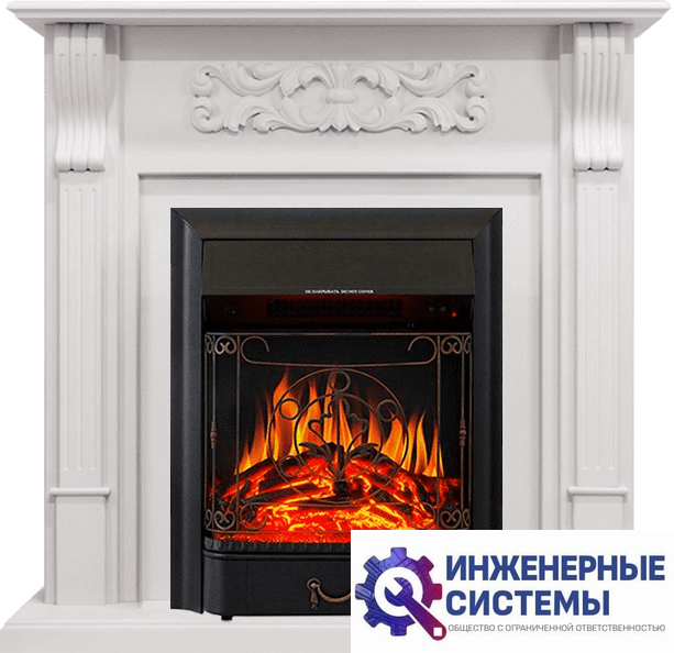 Каминокомплект Royal Flame Venice Фактурный белый с очагом Majestic FX Black