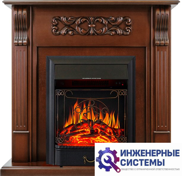 Каминокомплект Royal Flame Venice Махагон коричневый антик с очагом Majestic FX Black
