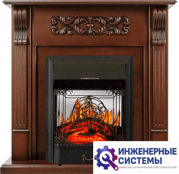 Каминокомплект Royal Flame Venice Махагон коричневый антик с очагом Majestic FX M Black