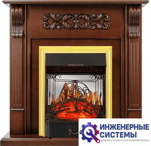 Каминокомплект Royal Flame Venice Махагон коричневый антик с очагом Majestic FX M Brass