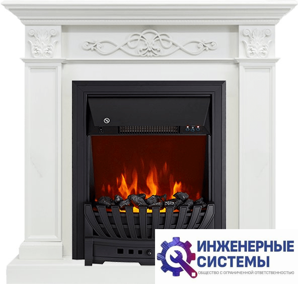 Каминокомплект Royal Flame Verona Белый дуб с очагом Aspen Black