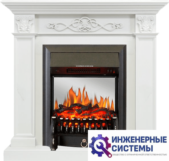 Каминокомплект Royal Flame Verona Белый дуб с очагом Fobos FX M Black