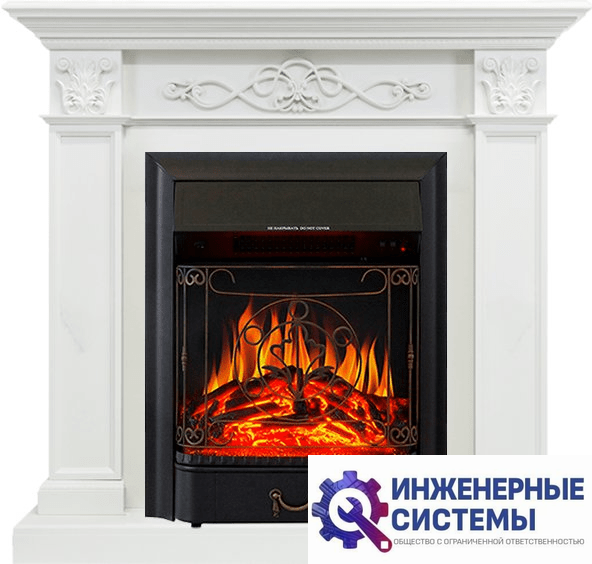 Каминокомплект Royal Flame Verona Белый дуб с очагом Majestic FX Black