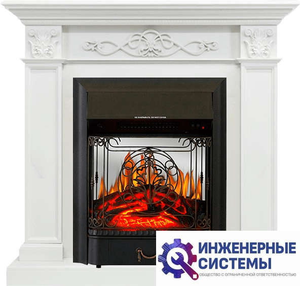 Каминокомплект Royal Flame Verona Белый дуб с очагом Majestic FX M Black