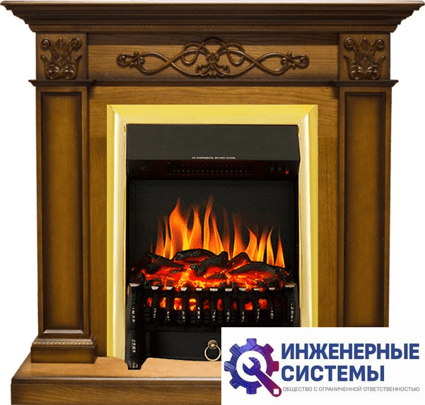 Каминокомплект Royal Flame Verona Дуб антик с очагом Fobos FX Brass