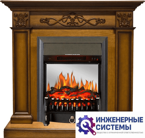 Каминокомплект Royal Flame Verona Дуб антик с очагом Fobos FX M Black