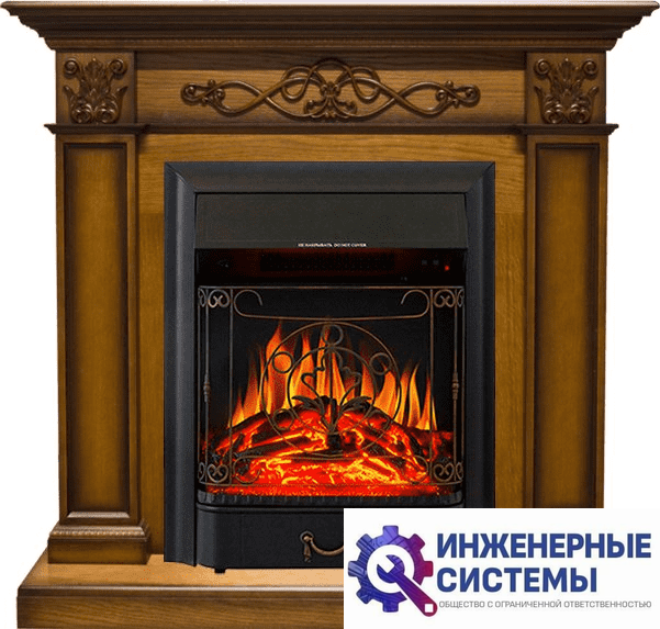 Каминокомплект Royal Flame Verona Дуб антик с очагом Majestic FX Black