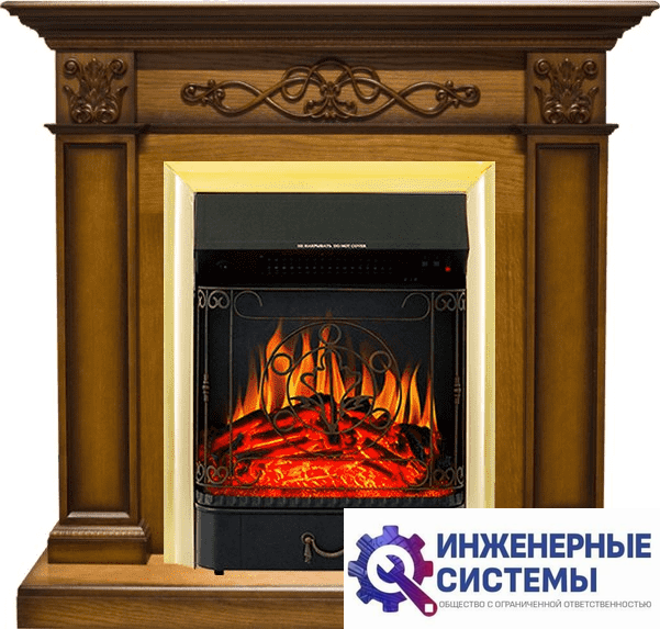 Каминокомплект Royal Flame Verona Дуб антик с очагом Majestic FX Brass