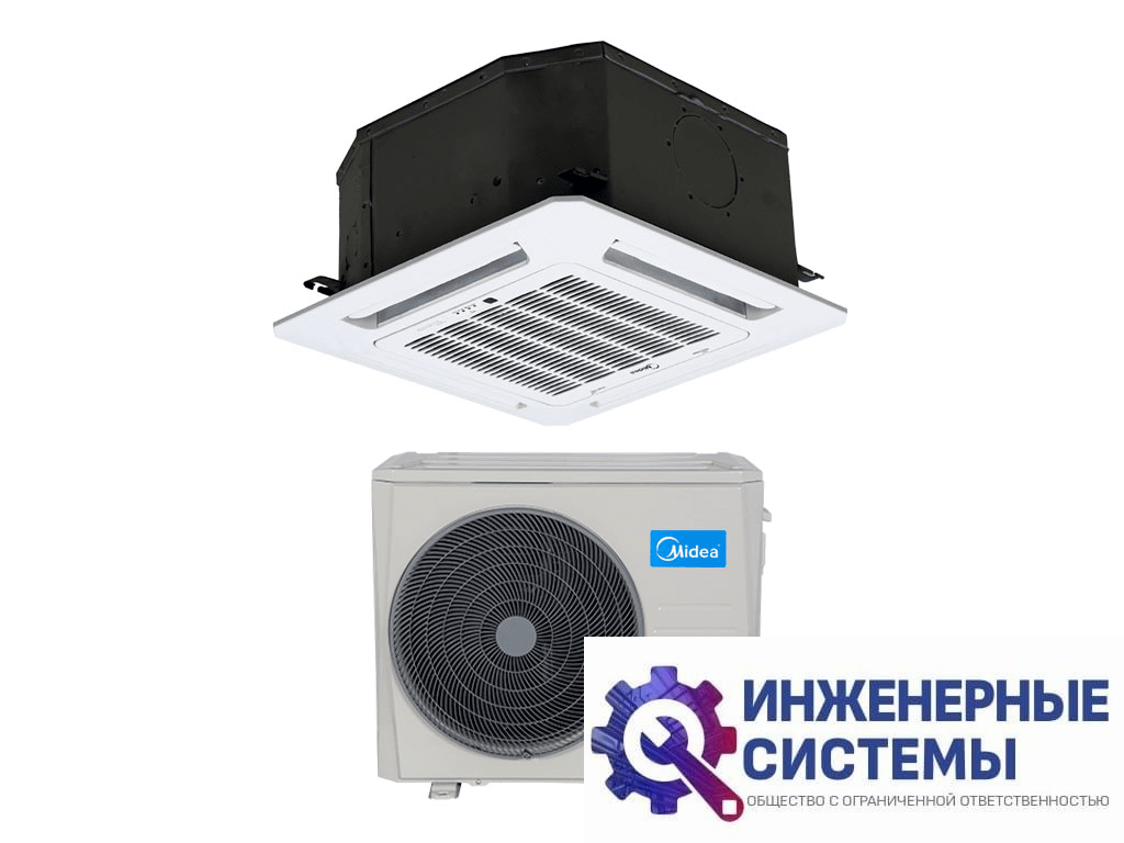 Midea MCA3-18HRN1-QB6/MOX330U-18HN1-QB6/T-MBQ4-03E кассетный кондиционер 5 кВт