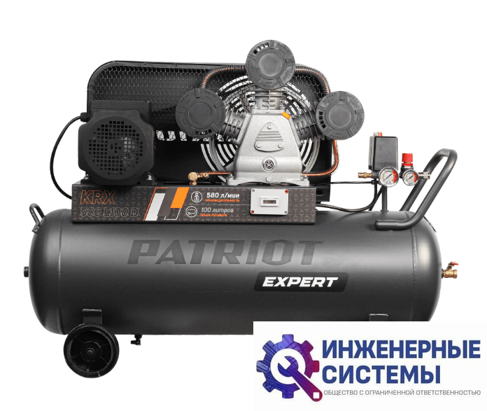 Patriot KRX 580 L100 D компрессор поршневой масляный