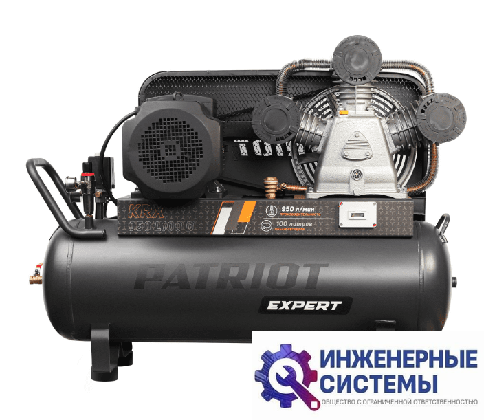Patriot KRX 950 L100 D компрессор поршневой масляный