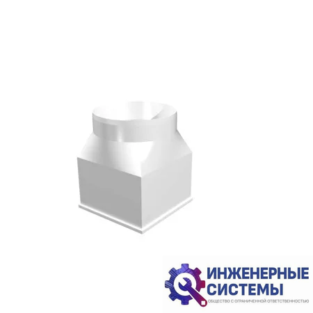 Era 1212СП12,5КП (D=125 мм; 126х126 мм) переходник пластиковый