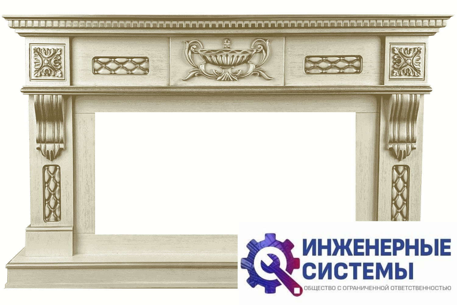 Royal Flame Corsica портал для камина Слоновая кость с патиной