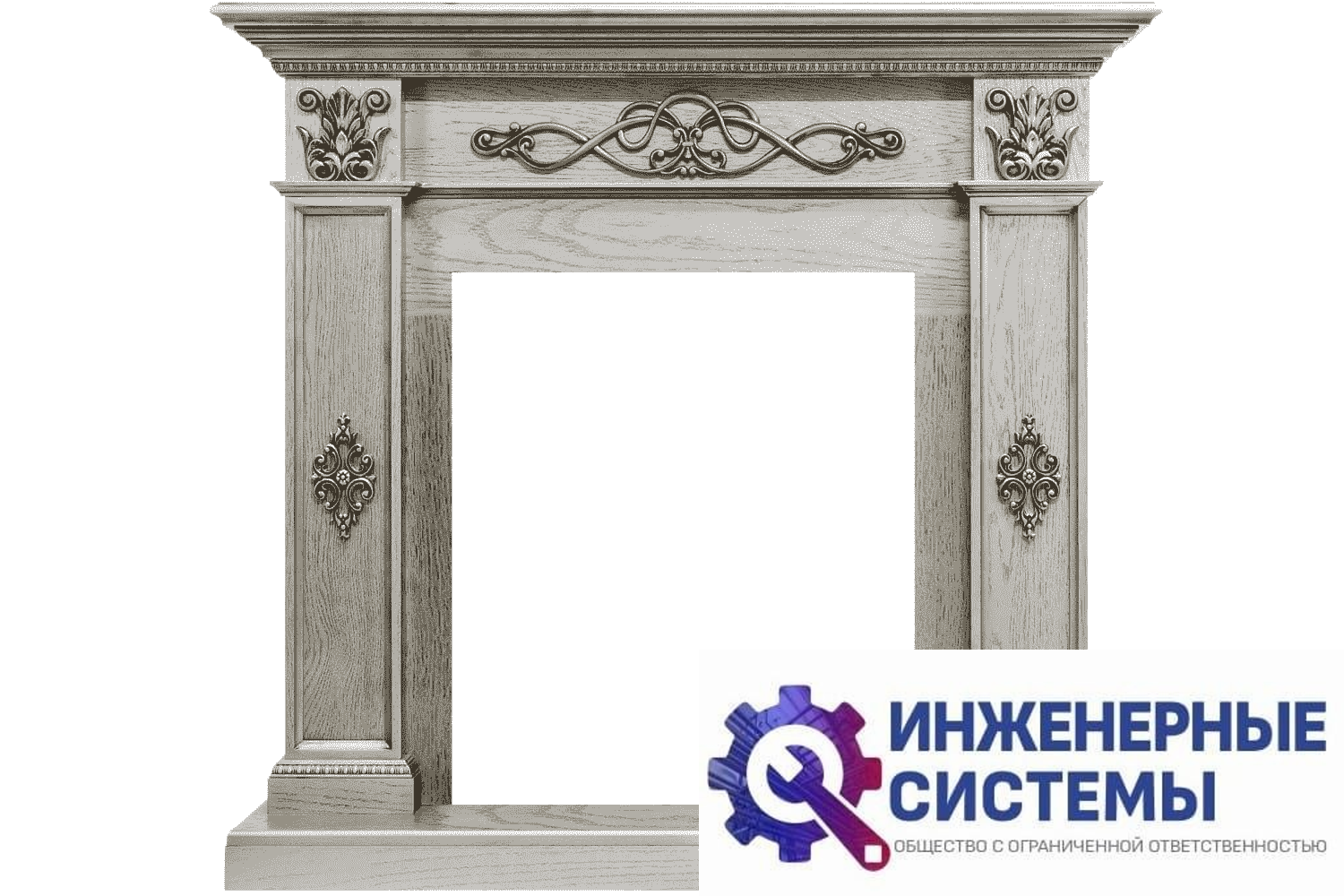 Royal Flame Derby портал для камина Old silver