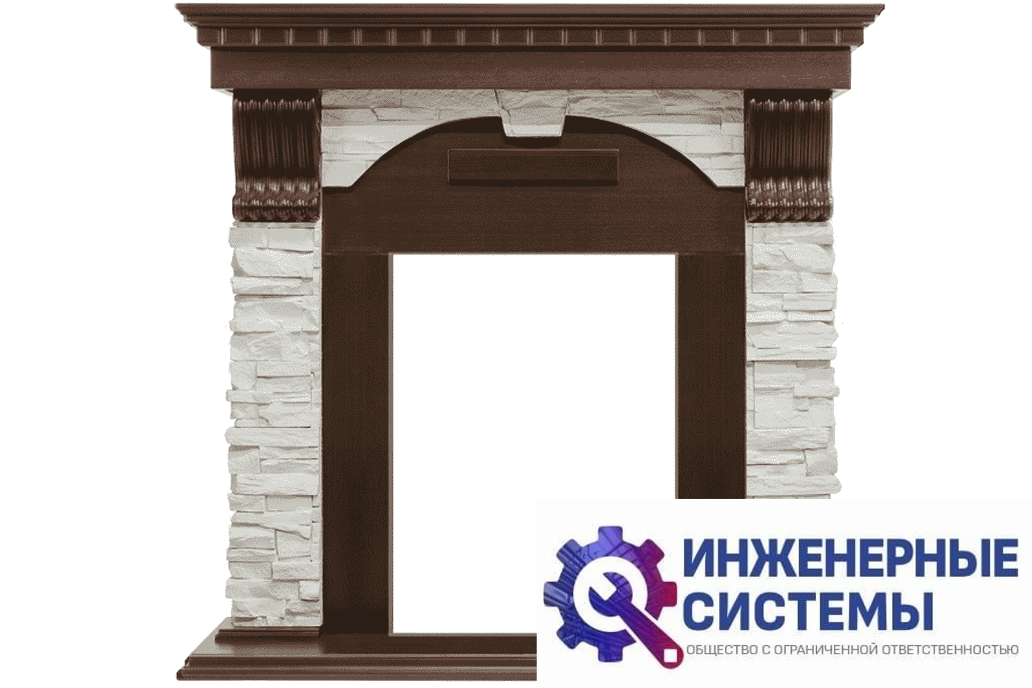 Royal Flame Dublin портал для камина угловой Темный дуб