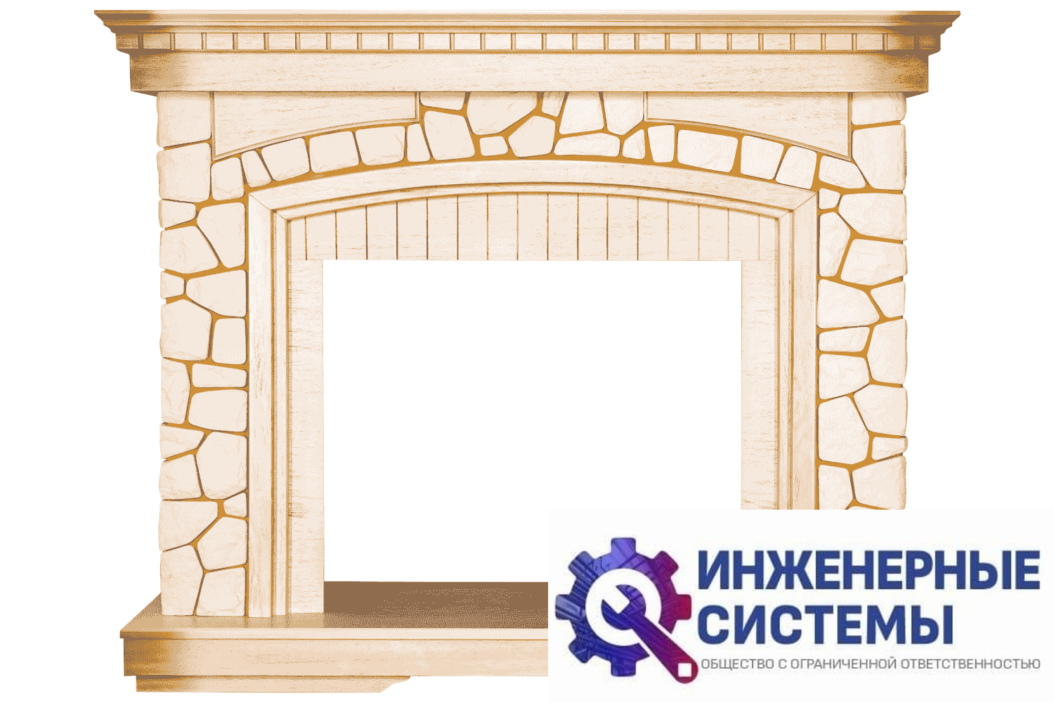 Royal Flame Glasgow портал для камина Слоновая кость