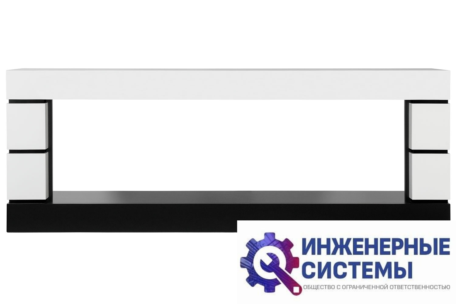 Royal Flame Modern портал для камина Белый с черным
