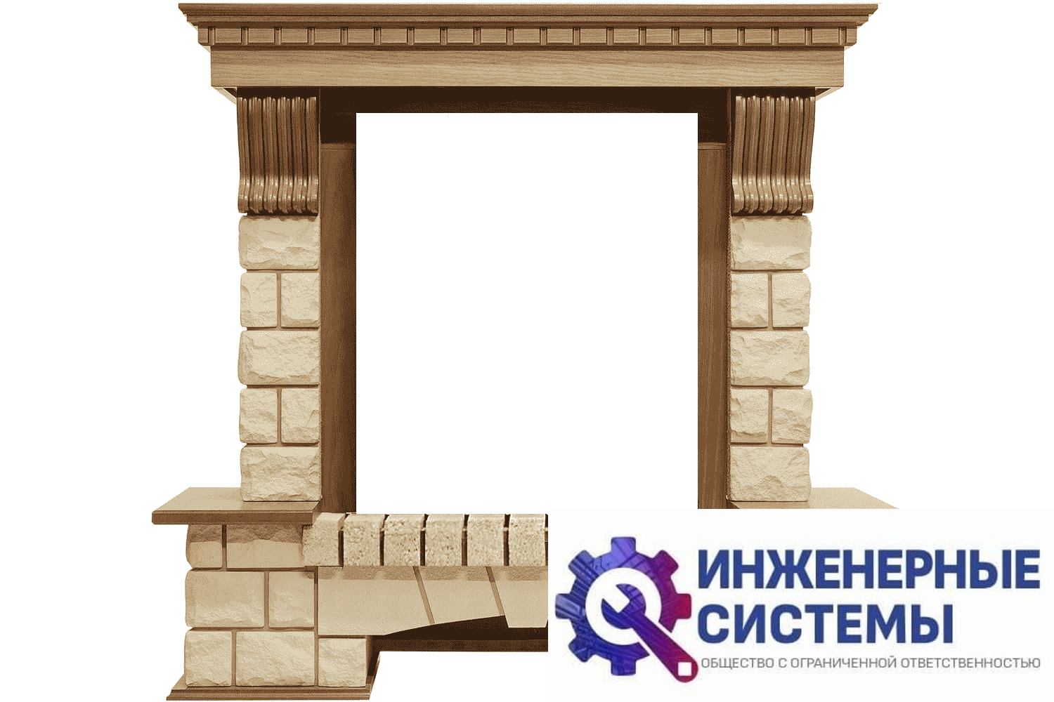 Royal Flame Pierre Luxe портал для камина дуб