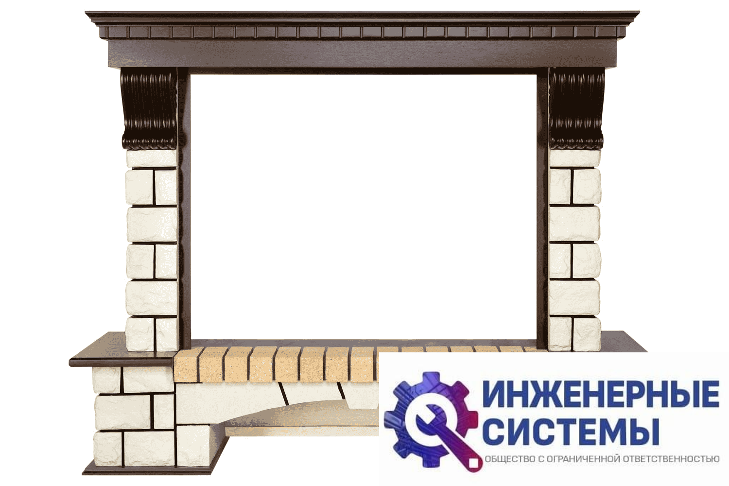 Royal Flame Pierre Luxe 1380 портал для камина Темный дуб
