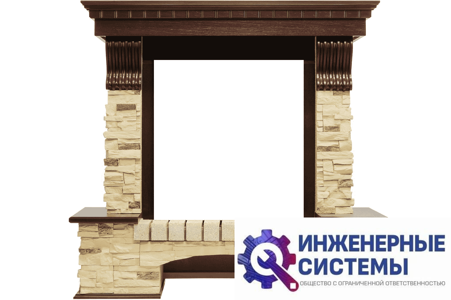 Royal Flame Pierre Luxe портал для камина Темный дуб/Сланец