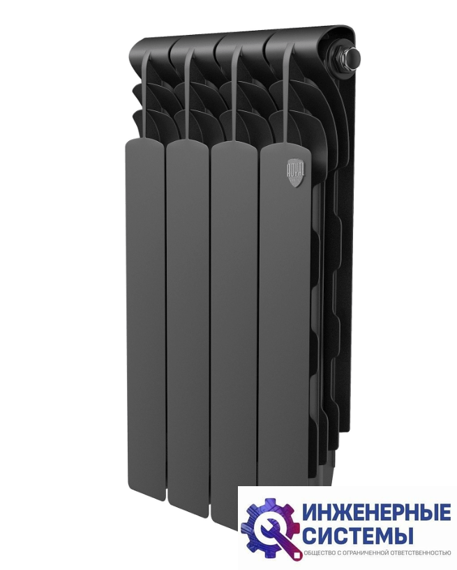 Royal Thermo Revolution B 500 Чёрный – 4 секц. радиатор