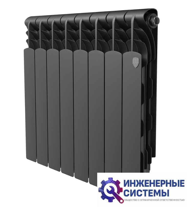 Royal Thermo Revolution B 500 Чёрный – 8 секц. радиатор