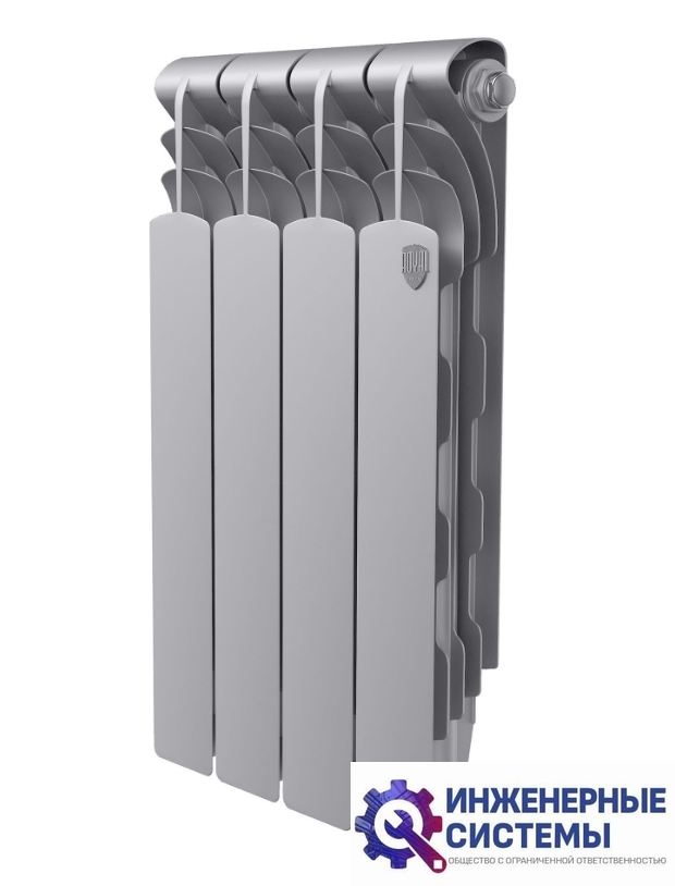 Royal Thermo Revolution B 500 Серебристый – 4 секц. радиатор