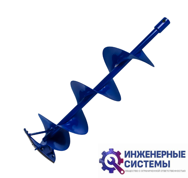 Шнек для льда DDE (однозаходный, ф 200 мм, L 800 мм, посадка на вал 20 мм)