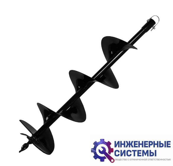 Шнек однозаходный для грунта DDE мотобура (ф = 200 мм, L = 800 мм, посадка на вал 20 мм)