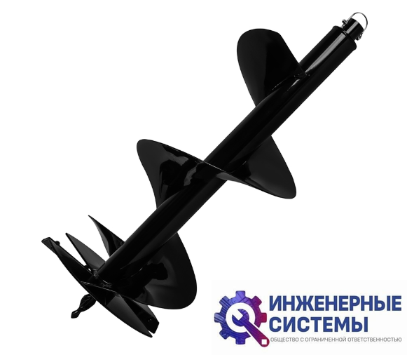 Шнек однозаходный для грунта DDE мотобура (ф = 300 мм, L = 800 мм, посадка на вал 20 мм)