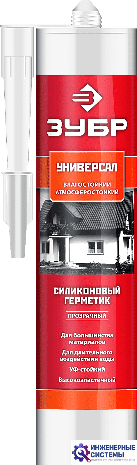 Силиконовый герметик Зубр прозрачный