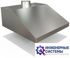 Вытяжной пристенный зонт 800×600×300 мм