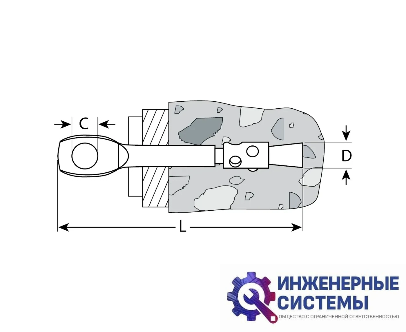 Анкер потолочный Зубр 6х60 мм с кольцом коробка, фото 2