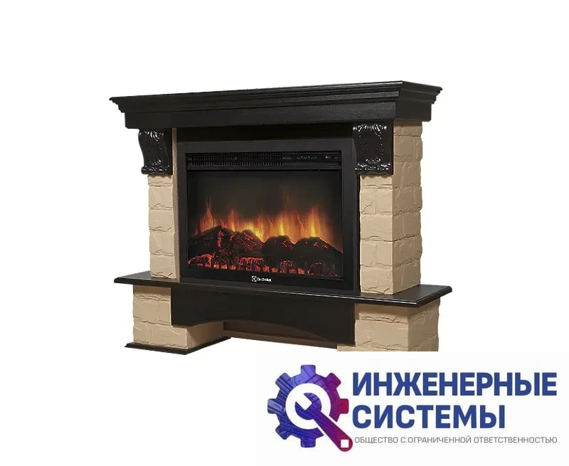 Firelight Forte 30S портал для камина камень бежевый, шпон венге, фото 2
