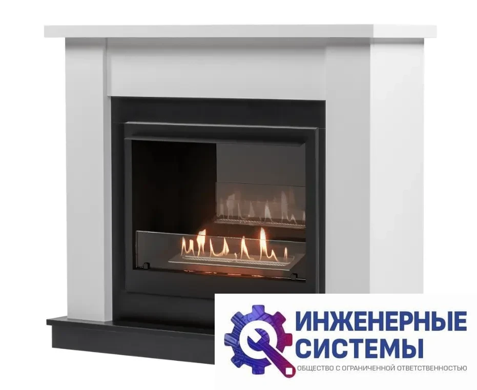 Каминокомплект: Биокамин Firelight BFP/P-2520, портал Canto 25 белый, фото 2