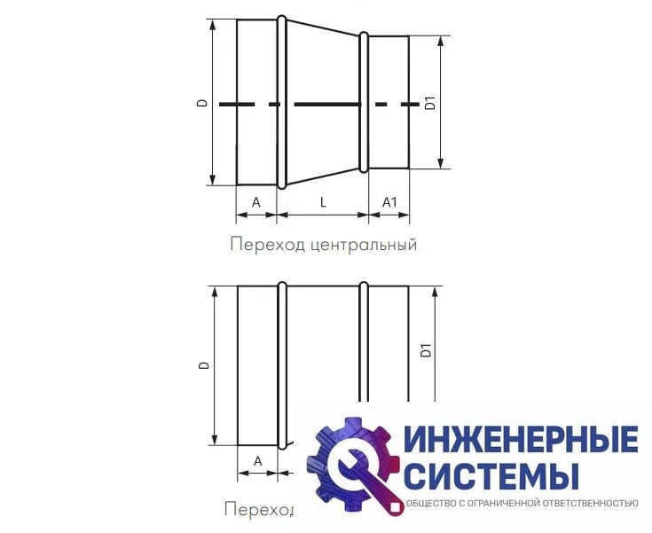 Переход для воздуховода 800/400, фото 2