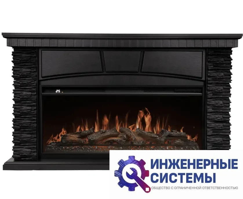 Firelight Porto 42/40/36 камень черный шпон венге портал для камина, фото 2