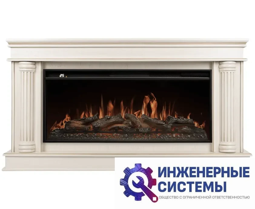 Firelight Olympia 42/40/36 слоновая кость с золотой патиной портал для камина, фото 2