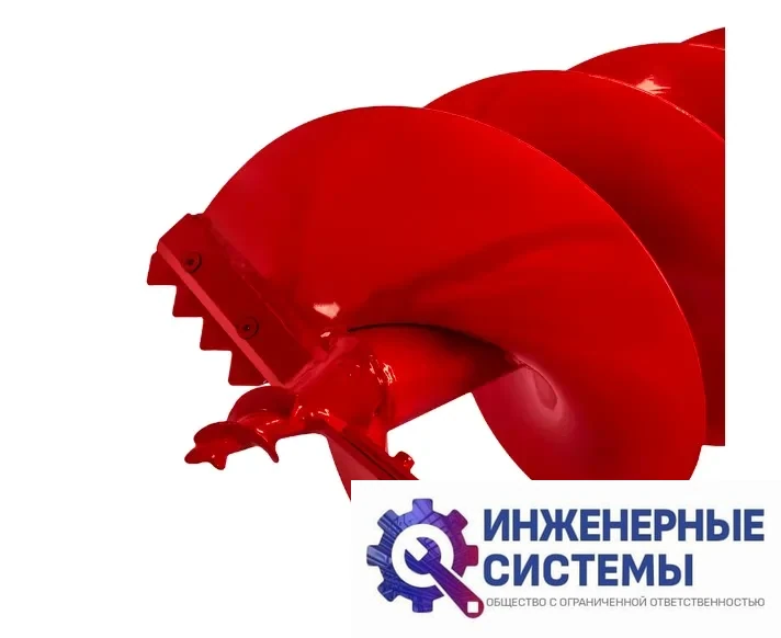 Шнек двухзаходный для грунта DDE мотобура (ф = 300 мм, L = 800 мм, посадка на вал 20 мм), фото 2