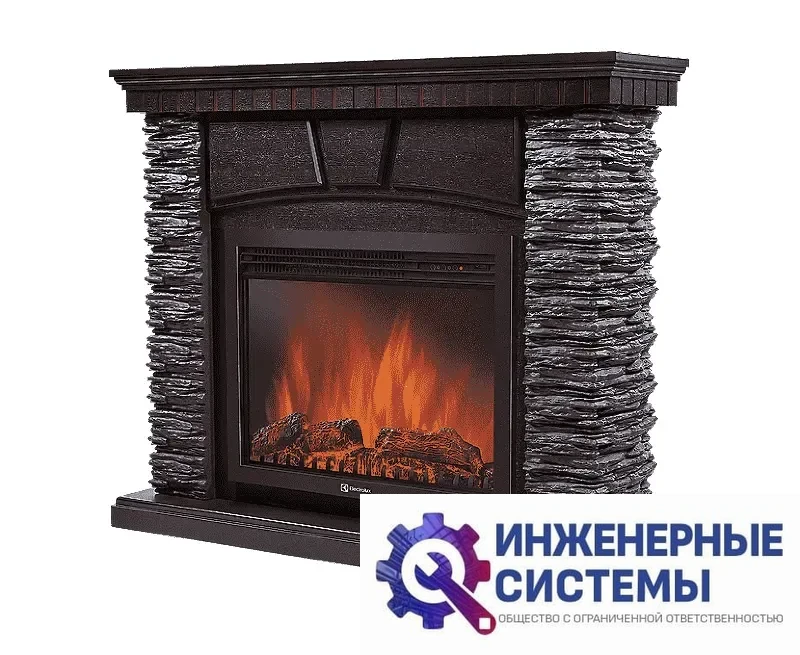 Firelight Porto 30 портал для камина камень черный, шпон венге, фото 2