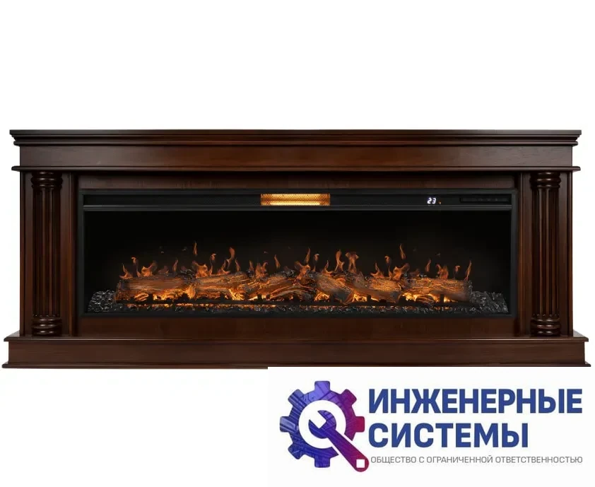 Каминокомплект: Очаг Royal Thermo Aurora RTFP/P-AR60LS, портал Olympia 60 CO, канадский дуб, фото 2