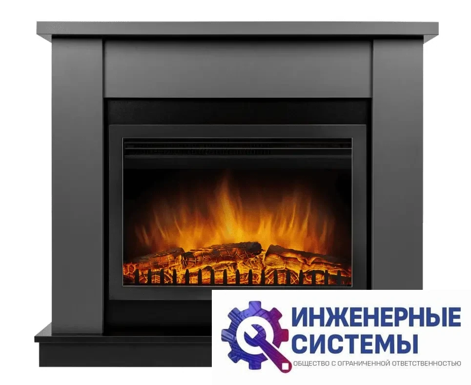 Каминокомплект Firelight: Очаг EFP/P-2720RLS N, портал Canto 25 графит, фото 2