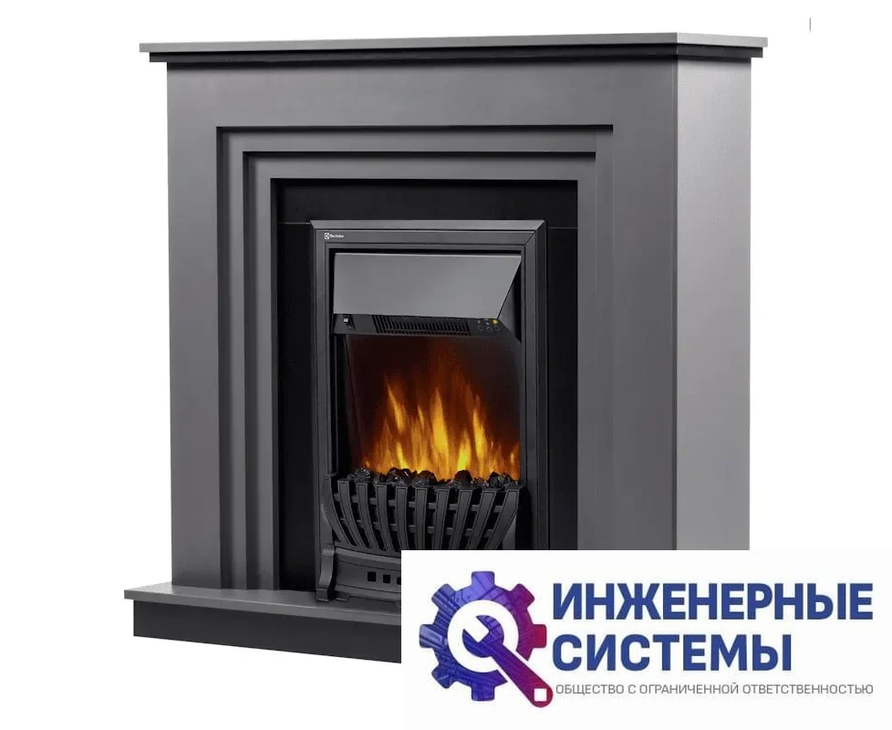 Каминокомплект: Очаг Electrolux Classic EFP/P-1020LS, портал Grado Classic графит с черным, фото 2