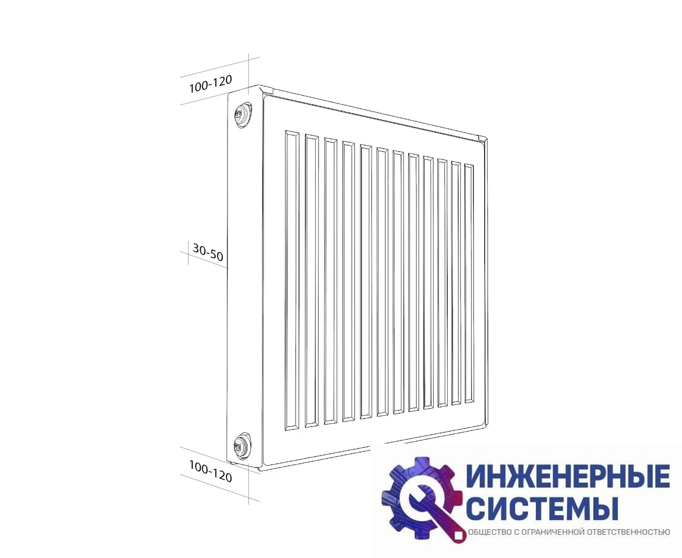 Стальной радиатор Royal Thermo Compact 300х800 серый, фото 2