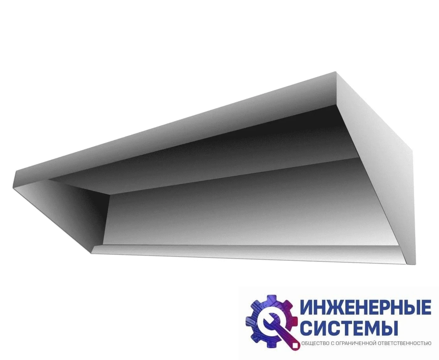 Зонт вытяжной пристенный ZVP-1-1000x1200-350 тип 1, фото 2
