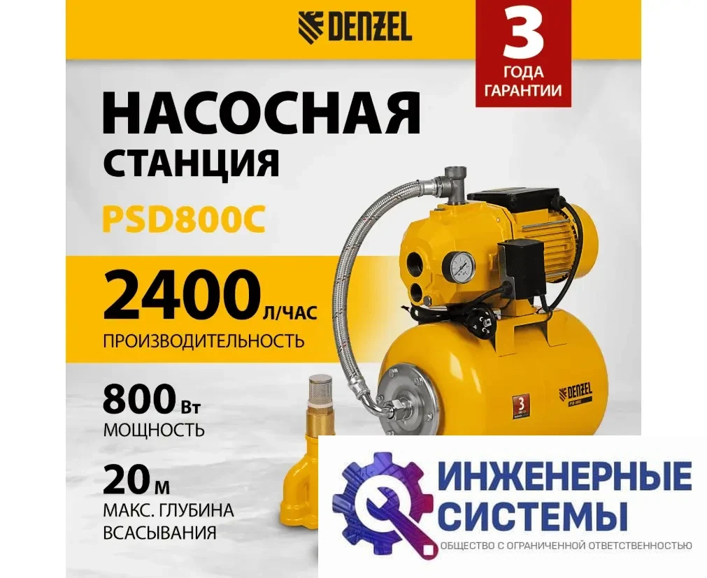 Denzel PSD800C насосная станция, фото 2