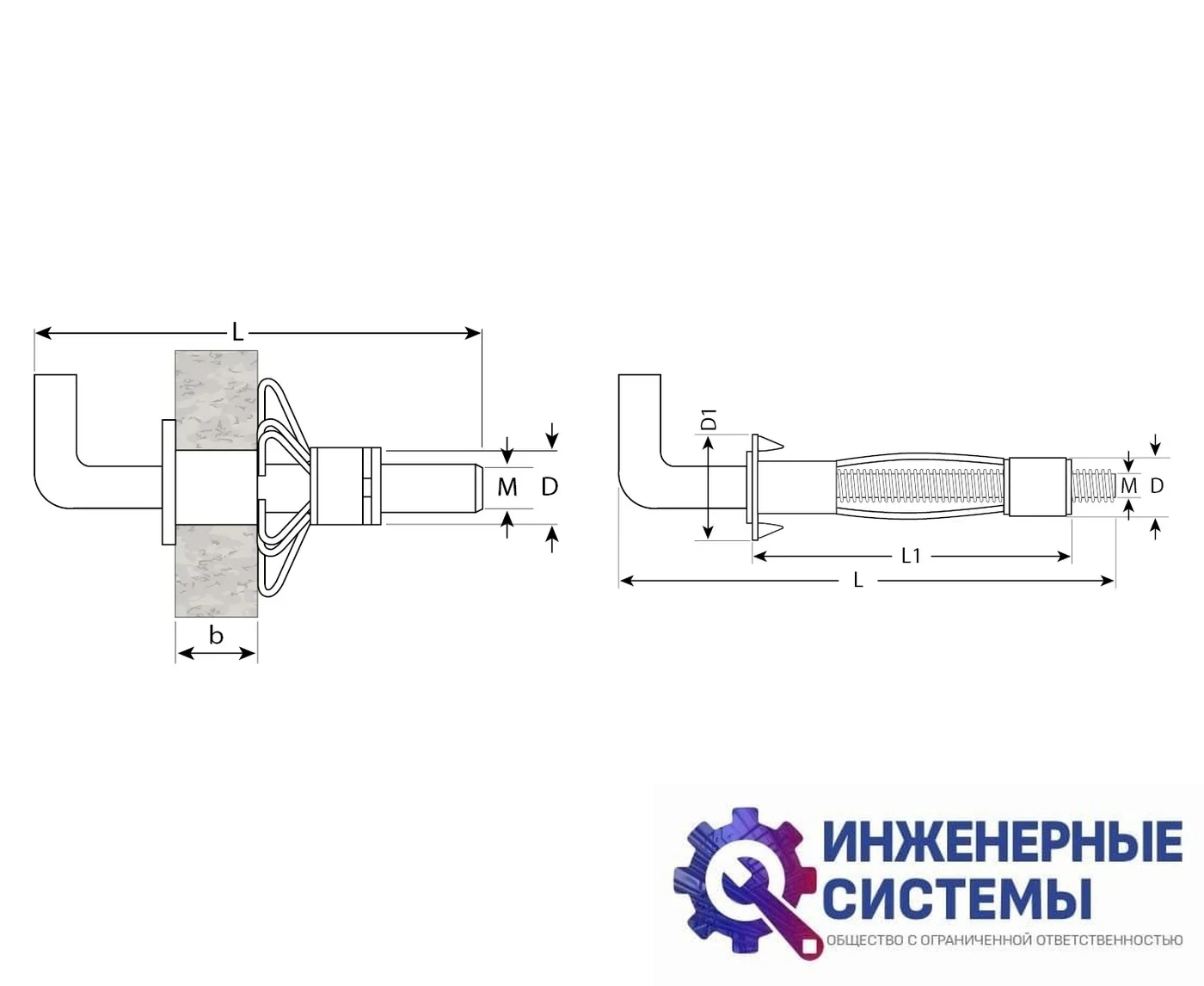 Анкеры ″МОЛЛИ″ Зубр 8х32 мм с крюком коробка, фото 2