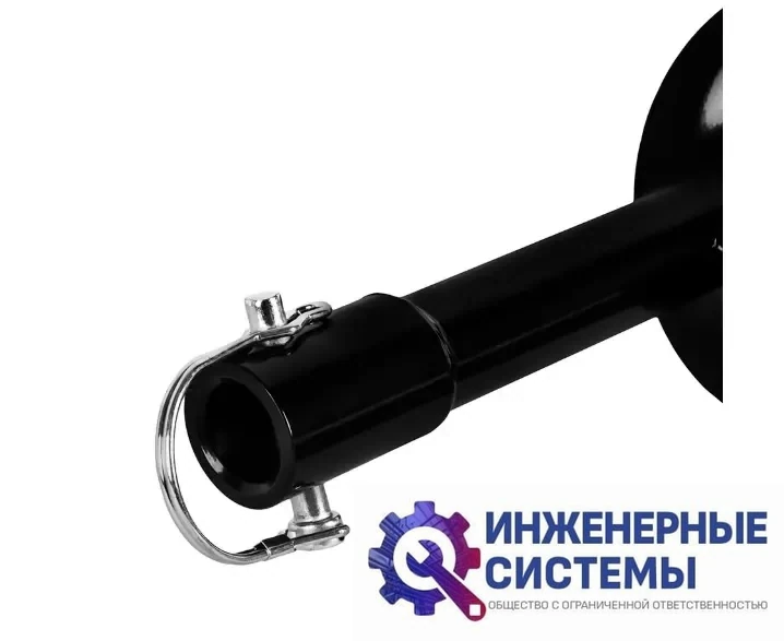 Шнек однозаходный для грунта DDE мотобура (ф = 200 мм, L = 800 мм, посадка на вал 20 мм), фото 2