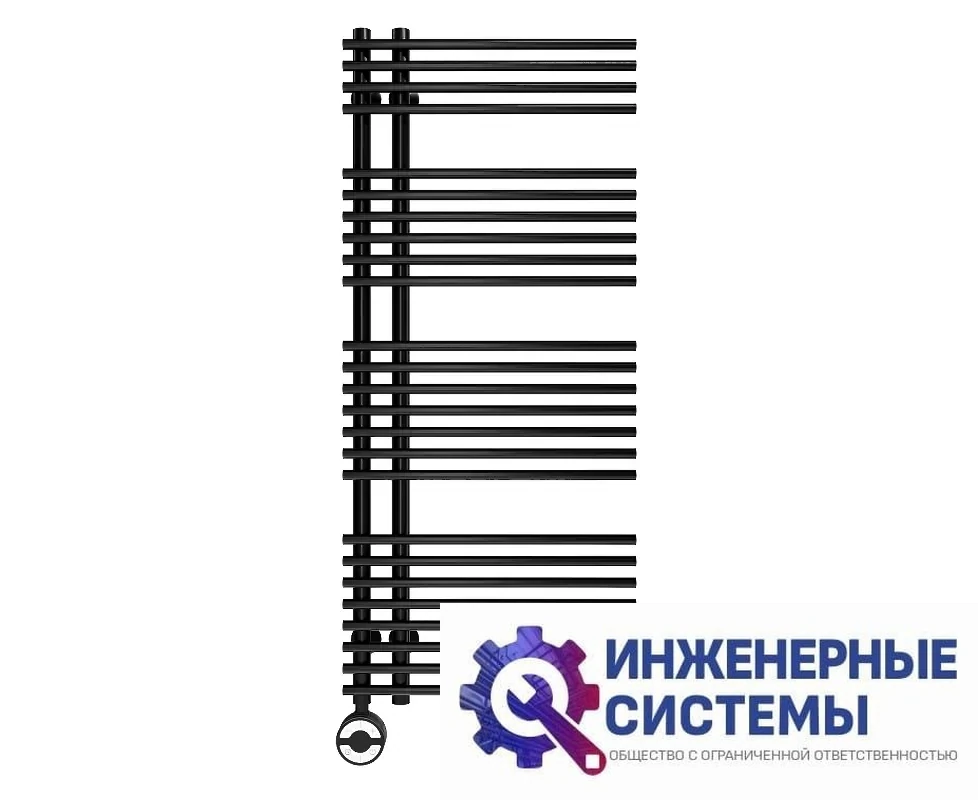 Royal Thermo Pino П25 500х1200 электро черный полотенцесушитель электрический, фото 2