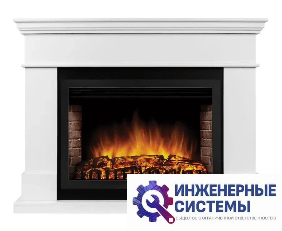 Firelight California 30 белый портал для камина, фото 2